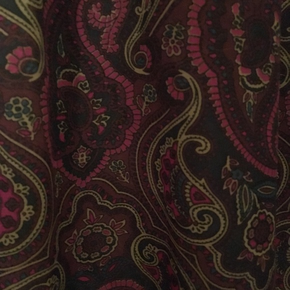 Long sleeve sheer paisley blouse - Picture 3 of 3